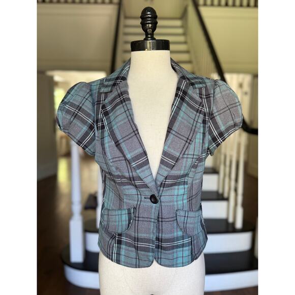 Y2k Plaid Office Siren 2-Piece Suit Whimsy Alt Grunge Punk Mod SteamPunk Career - Picture 7 of 11
